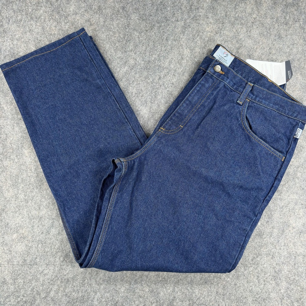 Tyndale FR Jeans Mens 40x32 (Tag‎ 40x36) Blue Denim Flame Resistant Work USA